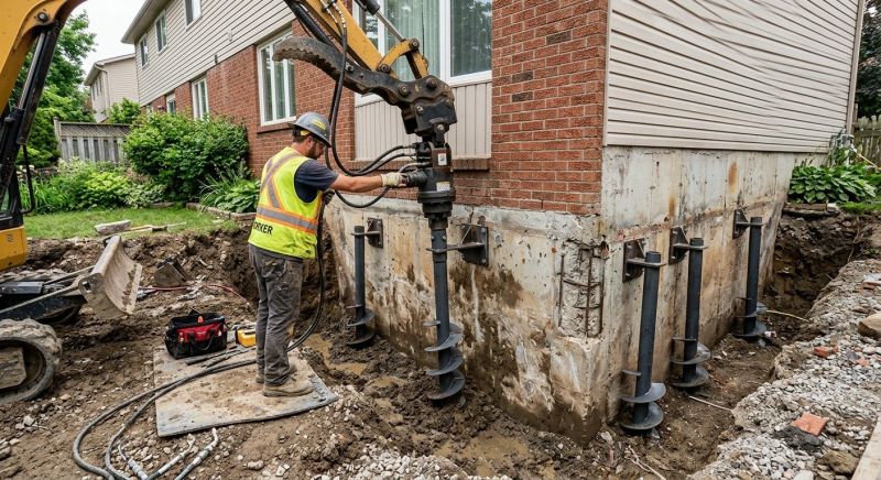 Helical Pile Installation in San Antonio, TX
