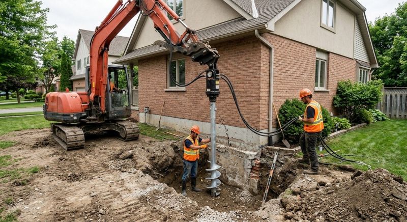 Helical Pile Installation in San Antonio, TX