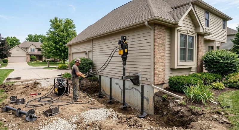 Helical Pile Installation in San Antonio, TX