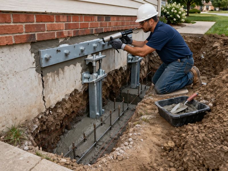 Sinking Foundation Repair in Somerset, TX